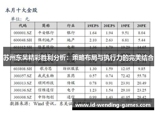 苏州东吴精彩胜利分析：策略布局与执行力的完美结合